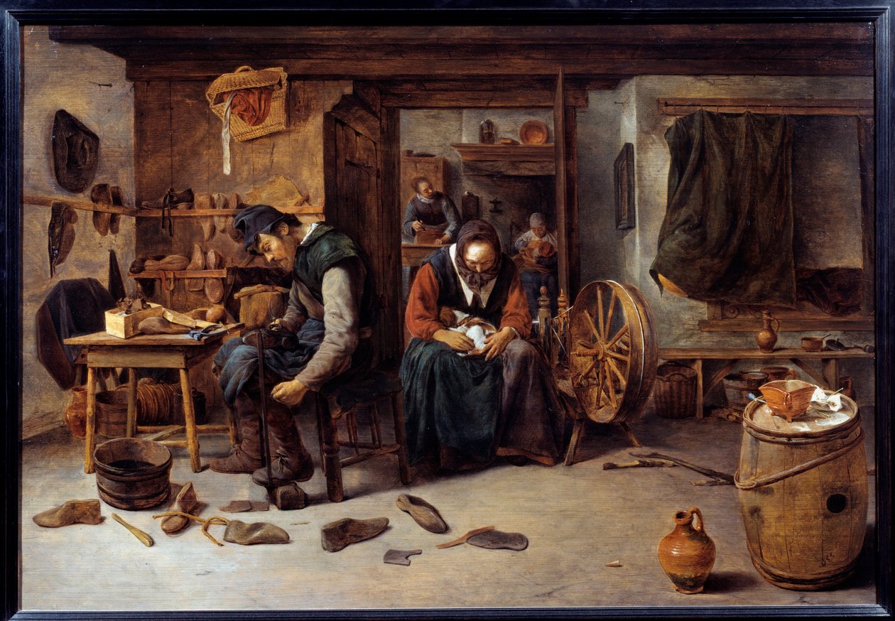 Savetier interiör av Cornelis Schack