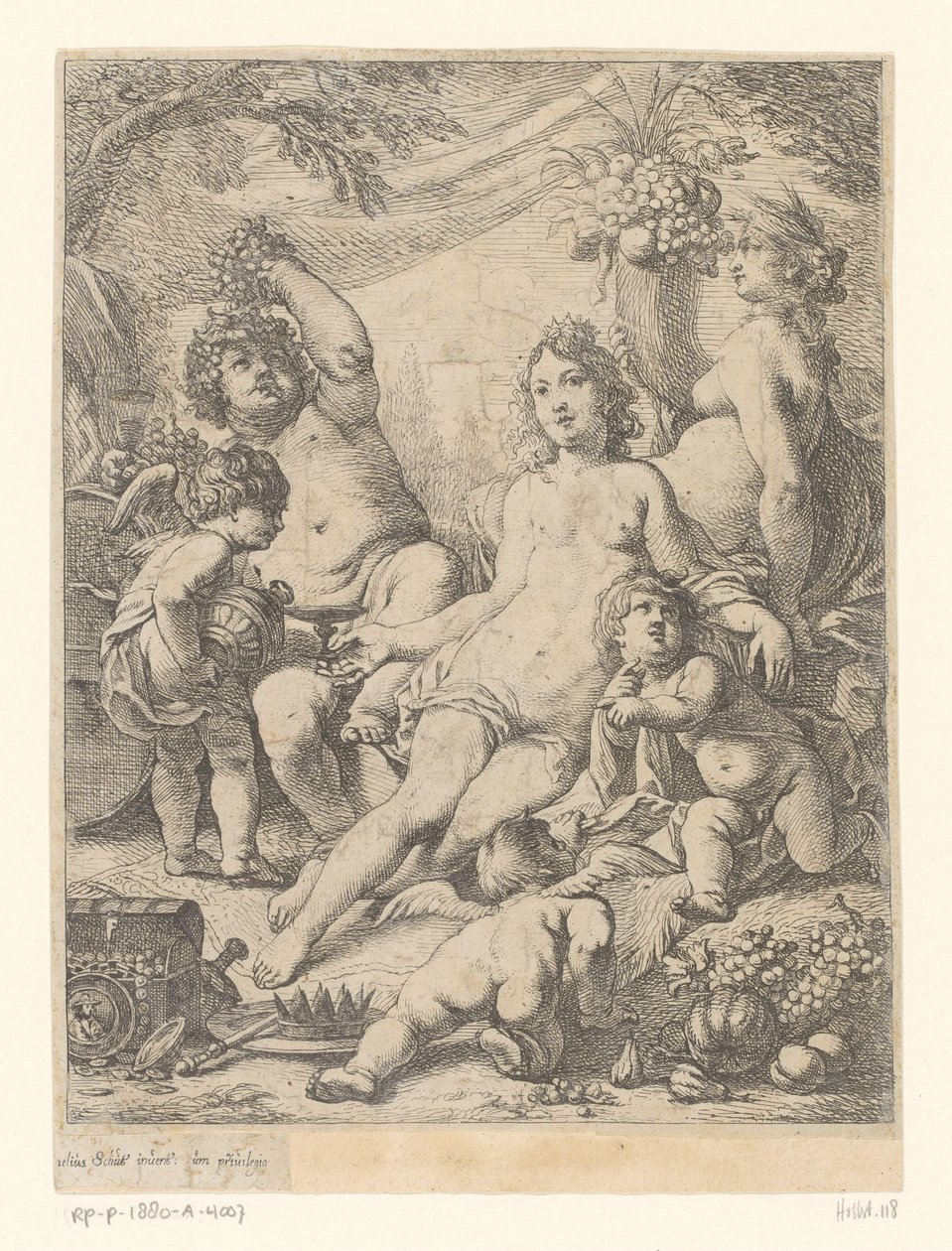 Bacchus, Venus och Ceres av Cornelis Schut (I)