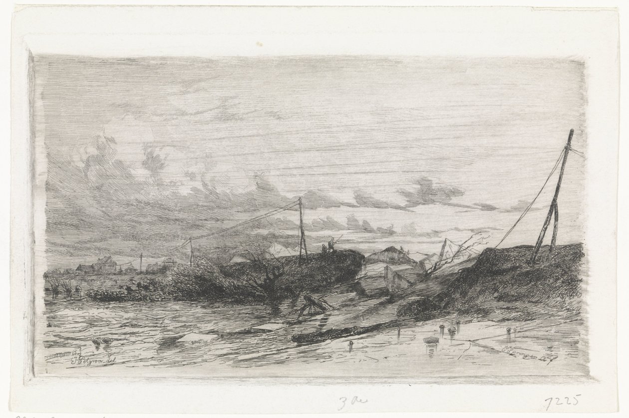 Vallbrott i Arnhem, 1855 av Cornelis Springer
