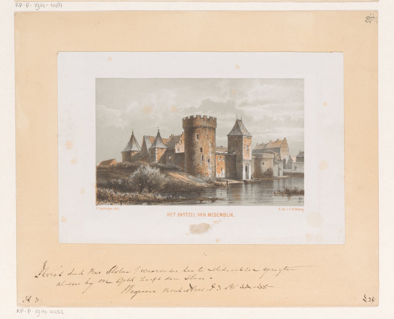 Medemblik slott Medemblik slott (titel på objekt) av Cornelis Springer