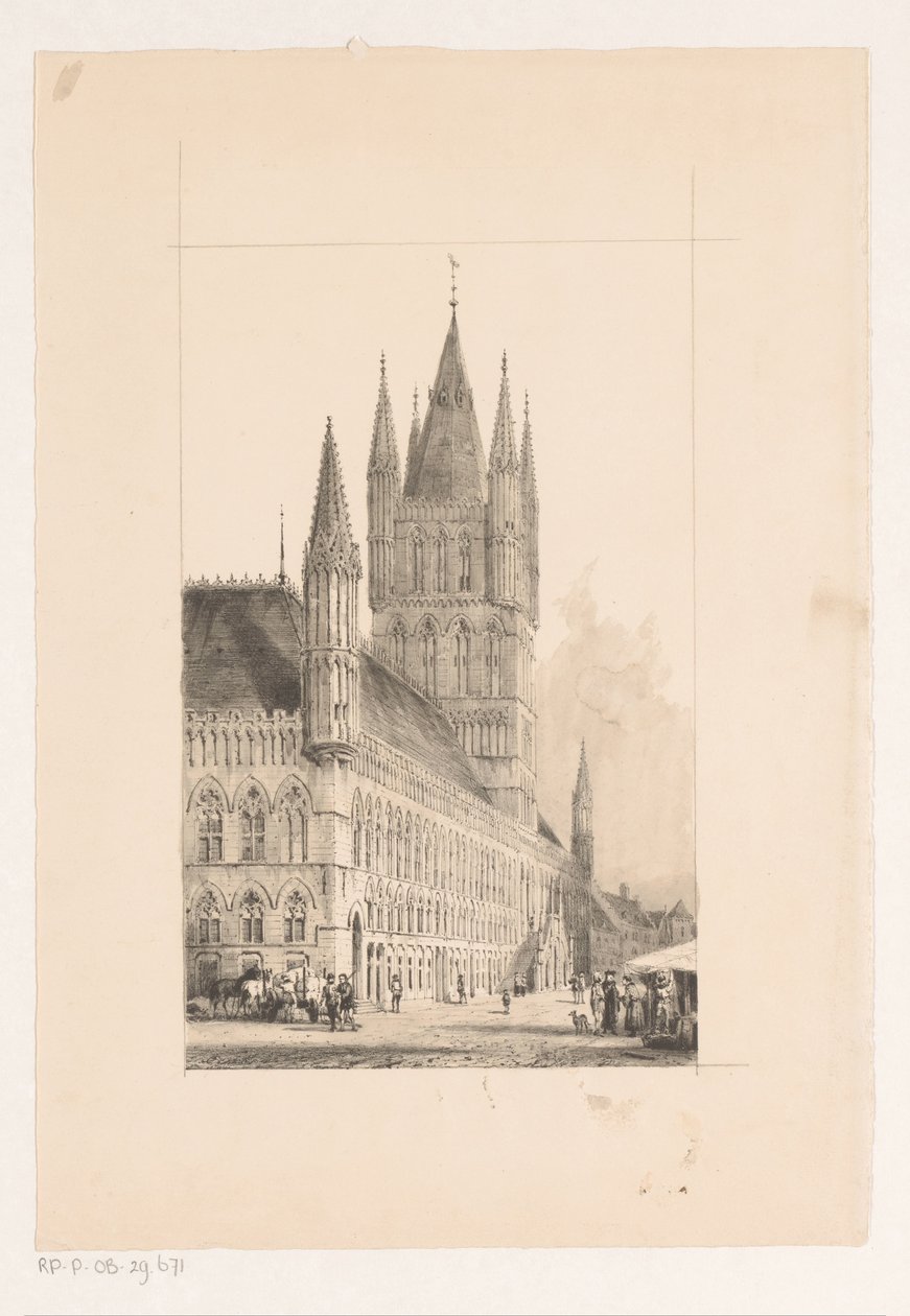 Tydsalen i Ypres Rådhus från 1200-talet av Cornelis Springer