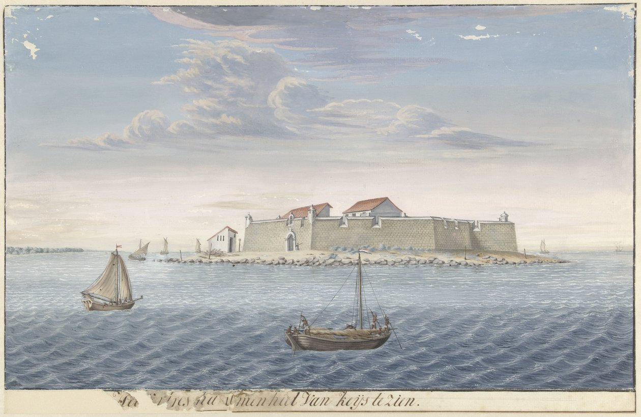 Hammenhiel Fort i Ceylon Han[t fo]rtres hammenhiel van keijs att se. (titel på objekt) av Cornelis Steiger