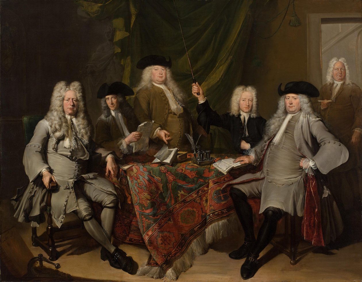 Inspektörerna vid Collegium Medicum av Cornelis Troost