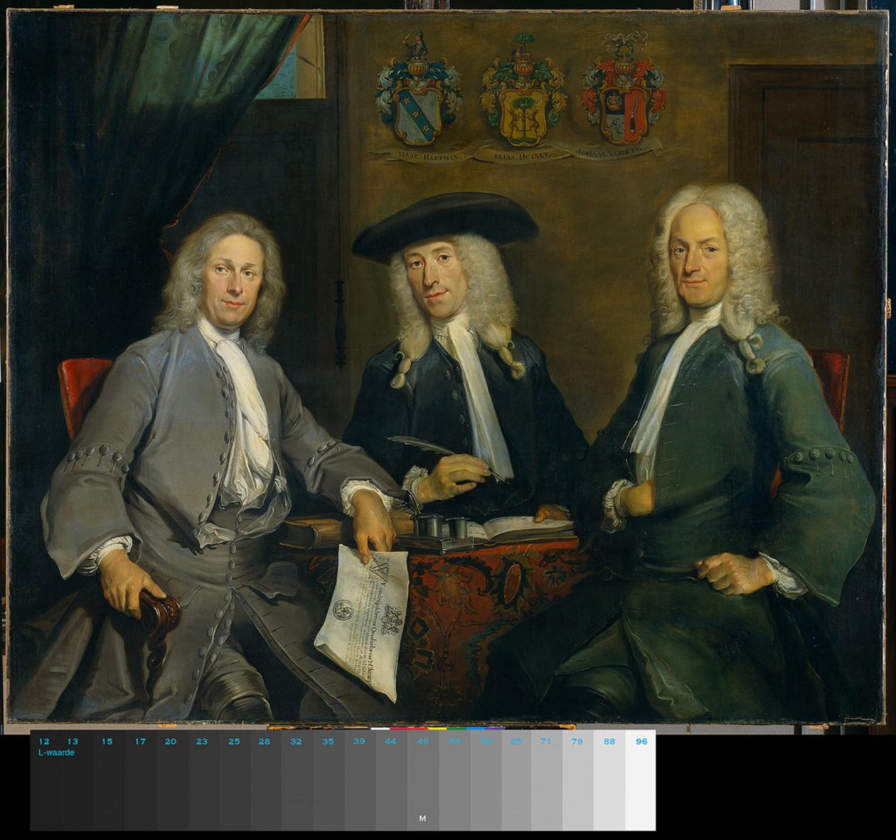 Tre föreståndare för kirurgiska skrået av Cornelis Troost
