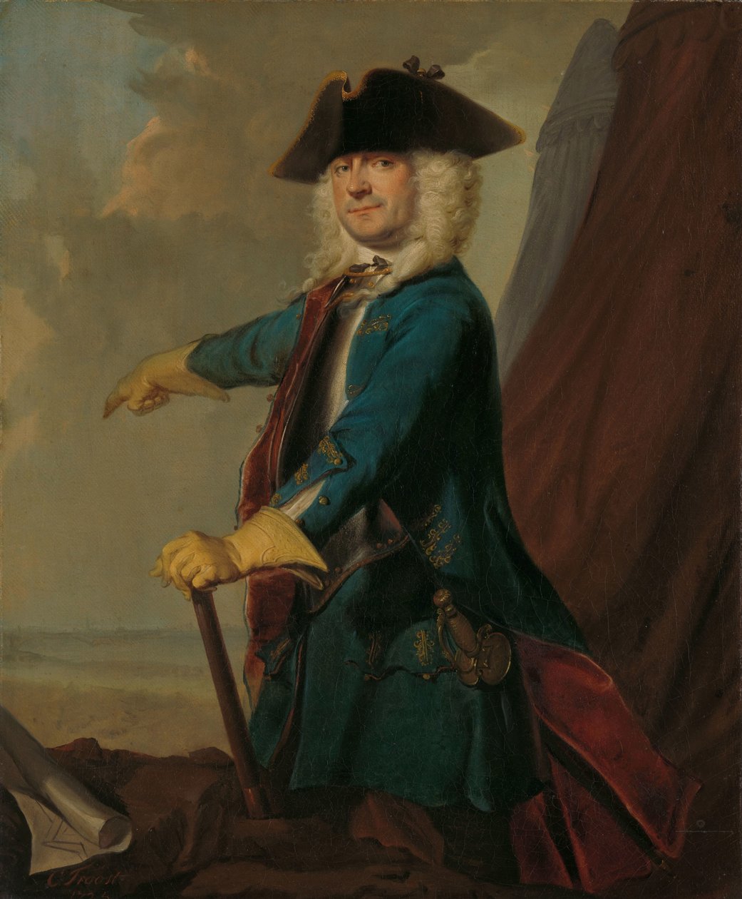 Gerrit Sichterman (1688-1730). Generalkvartermästare för kavalleriet, överste för Oranje-Groningens infanteriregemente, kommendant av Grave av Cornelis Troost