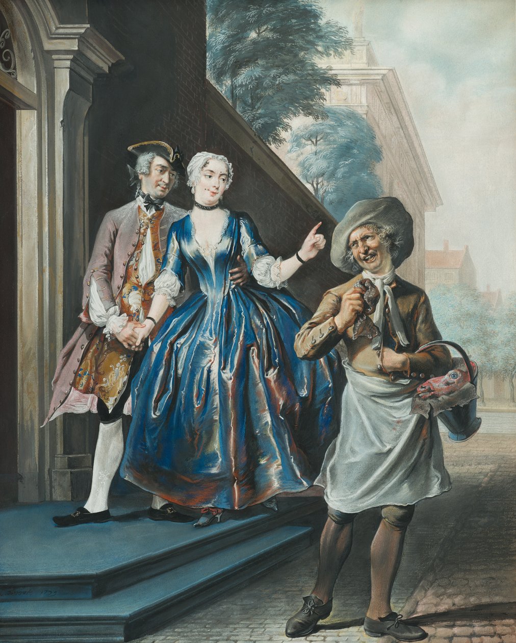 Pefroen och fårens huvud, 1739 av Cornelis Troost