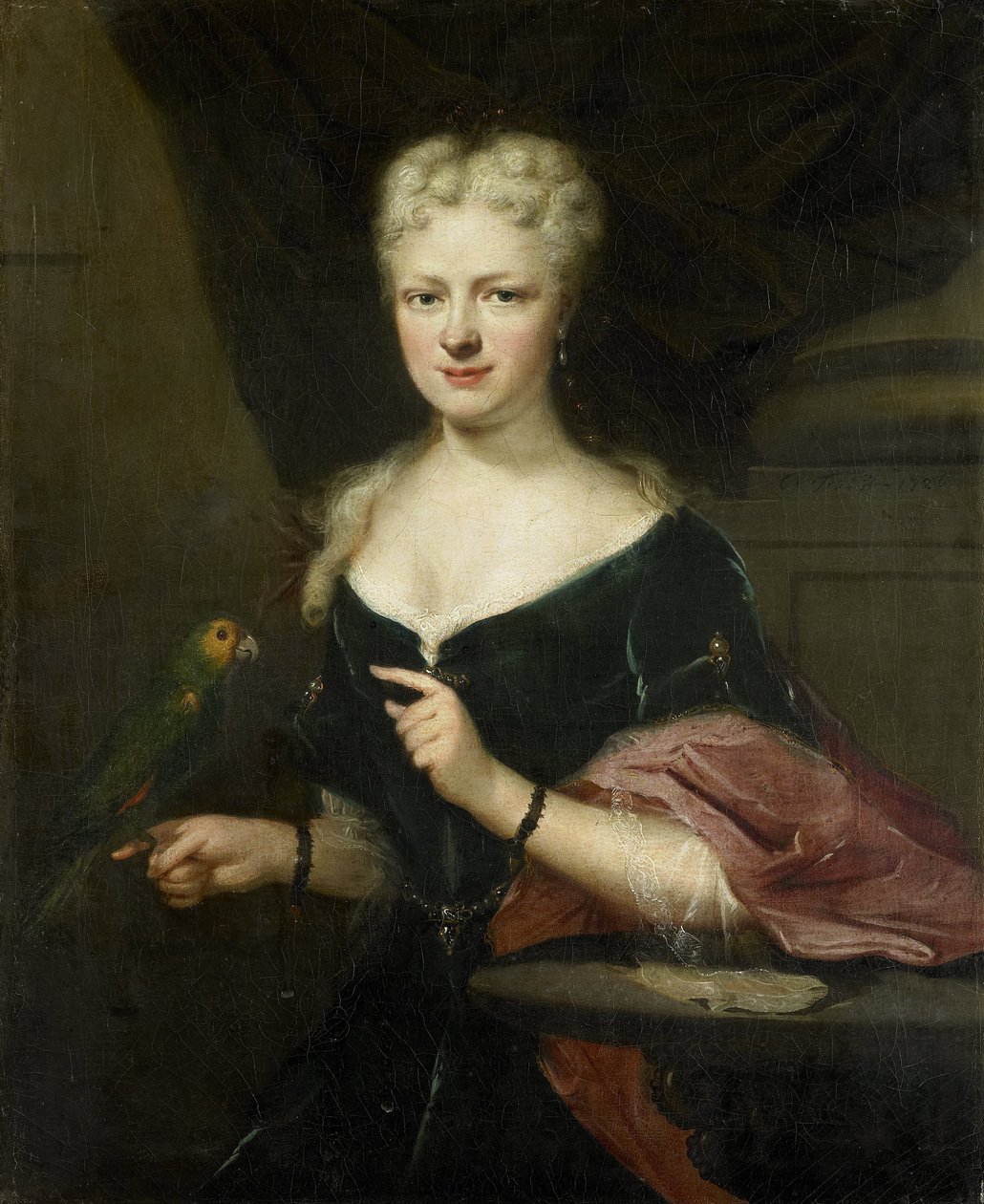 Porträtt av Maria Magdalena Stavenisse, hustru till Jacob de Witte av Elkerzee, rådman i Zierikzee av Cornelis Troost
