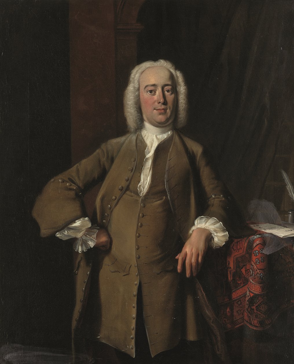 Porträtt av en gentleman traditionellt identifierad som Philips Zweerts (1704-1774) av Cornelis Troost