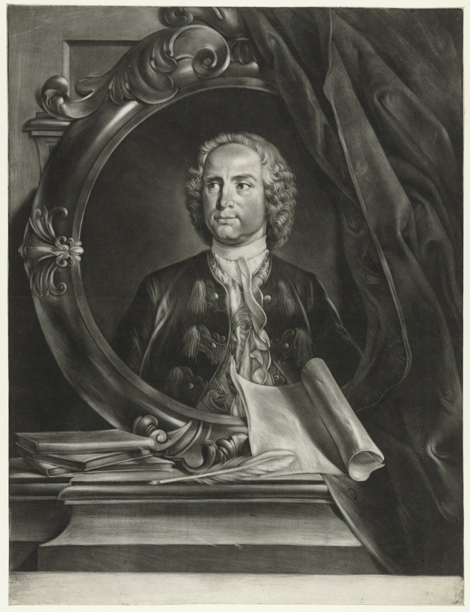 Porträtt av kompositören Pietro Antonio Locatelli 1695-1764 av Cornelis Troost