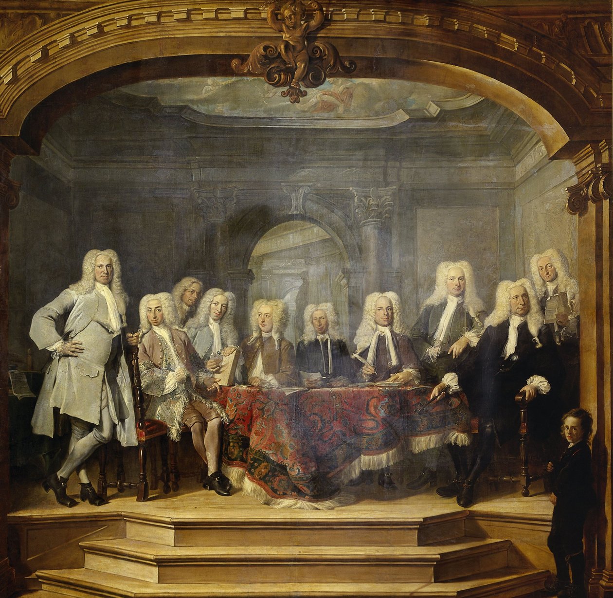 Regents of the Almoezeniers Orphanage Orphanage i Amsterdam, 1729 av Cornelis Troost