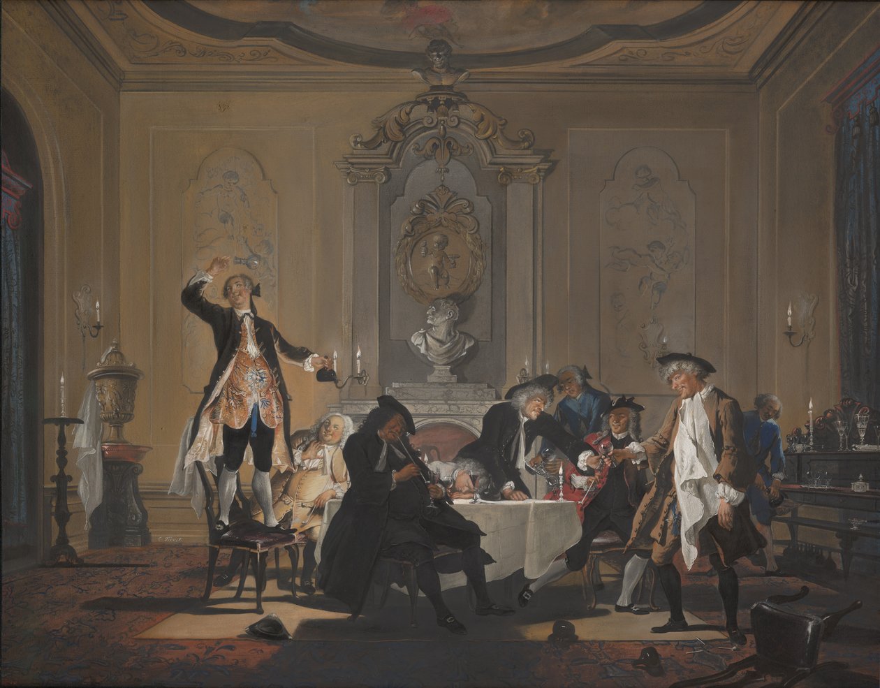 "ryktet var i stugan" av Cornelis Troost