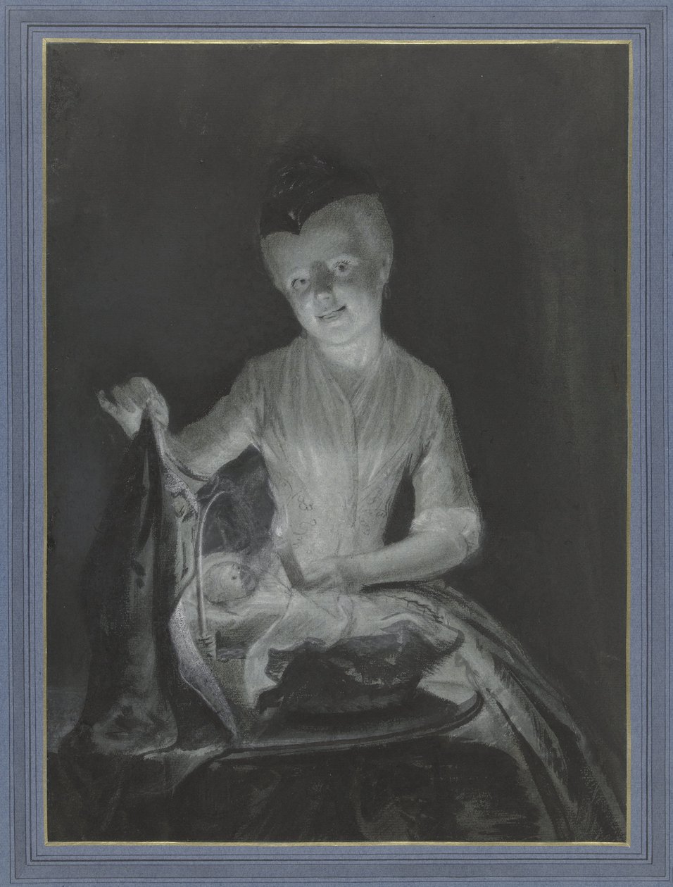 Sara Troost med sin docka av Cornelis Troost