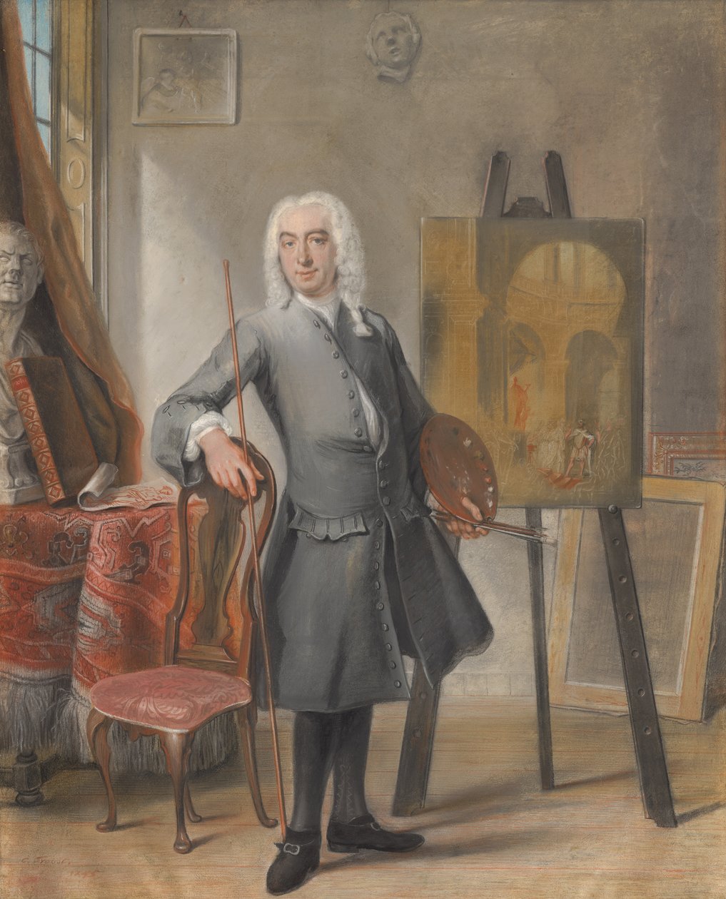 Självporträtt, 1745 av Cornelis Troost