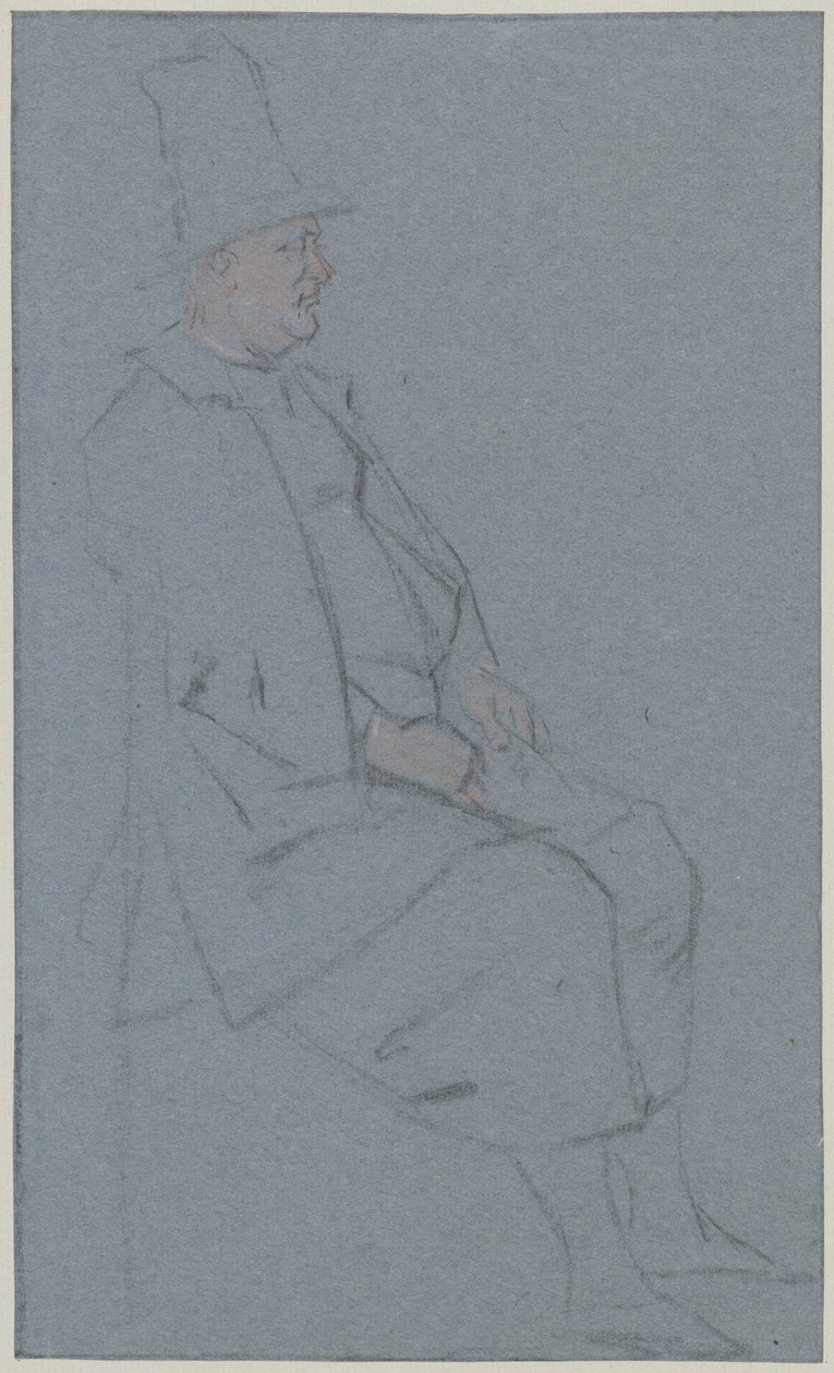 Sittande kvacksalvare, profil till höger av Cornelis Troost