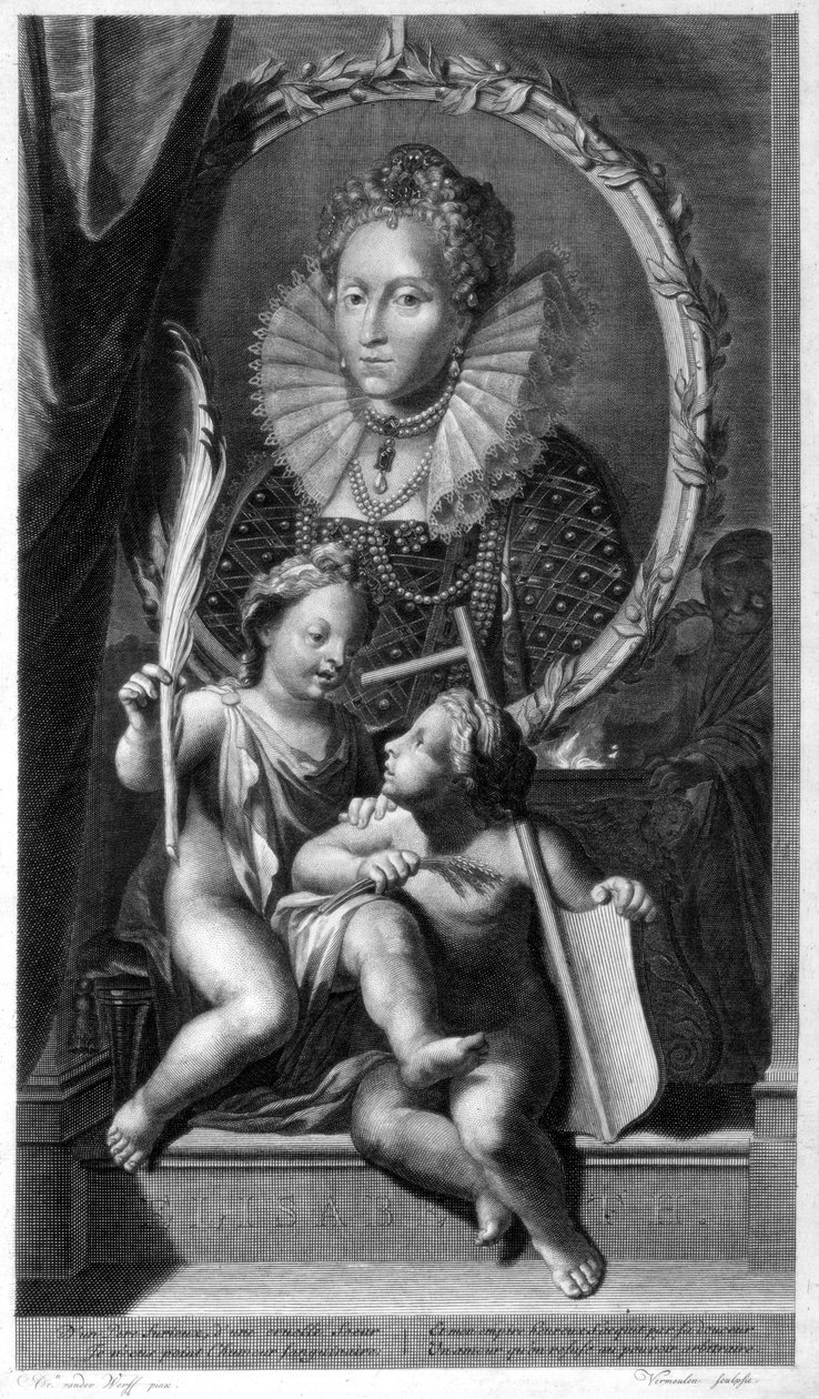Elizabeth I, drottning av England och Irland. av Cornelis Vermeulen