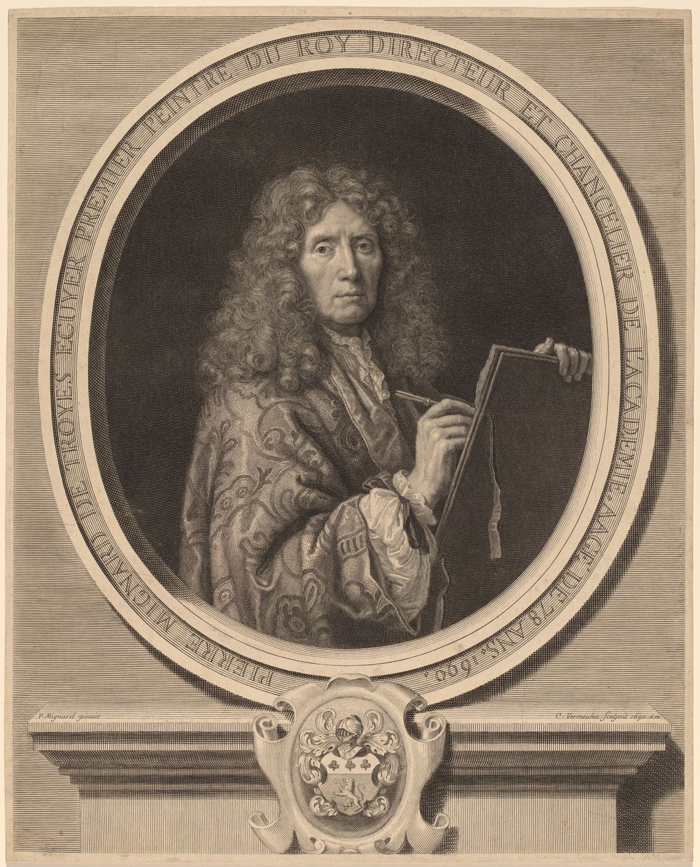 Pierre Mignard av Cornelis Vermeulen after Pierre Mignard I