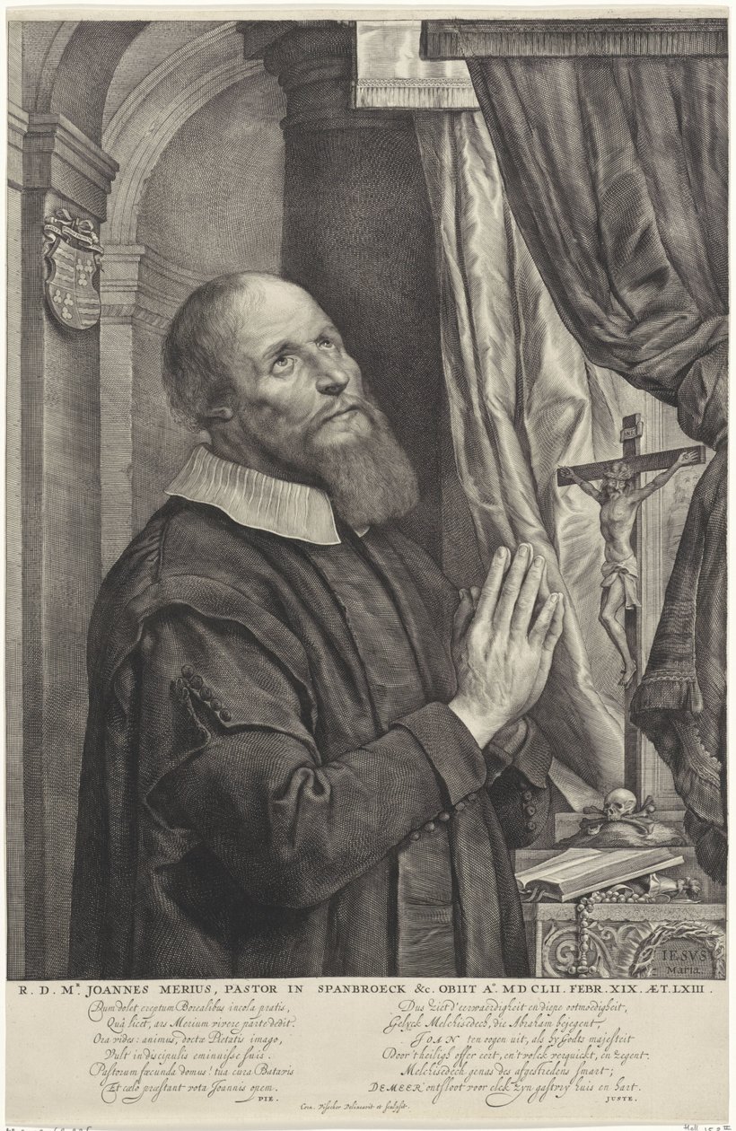 Porträtt av Joannes van der Meer av Cornelis Visscher (II)