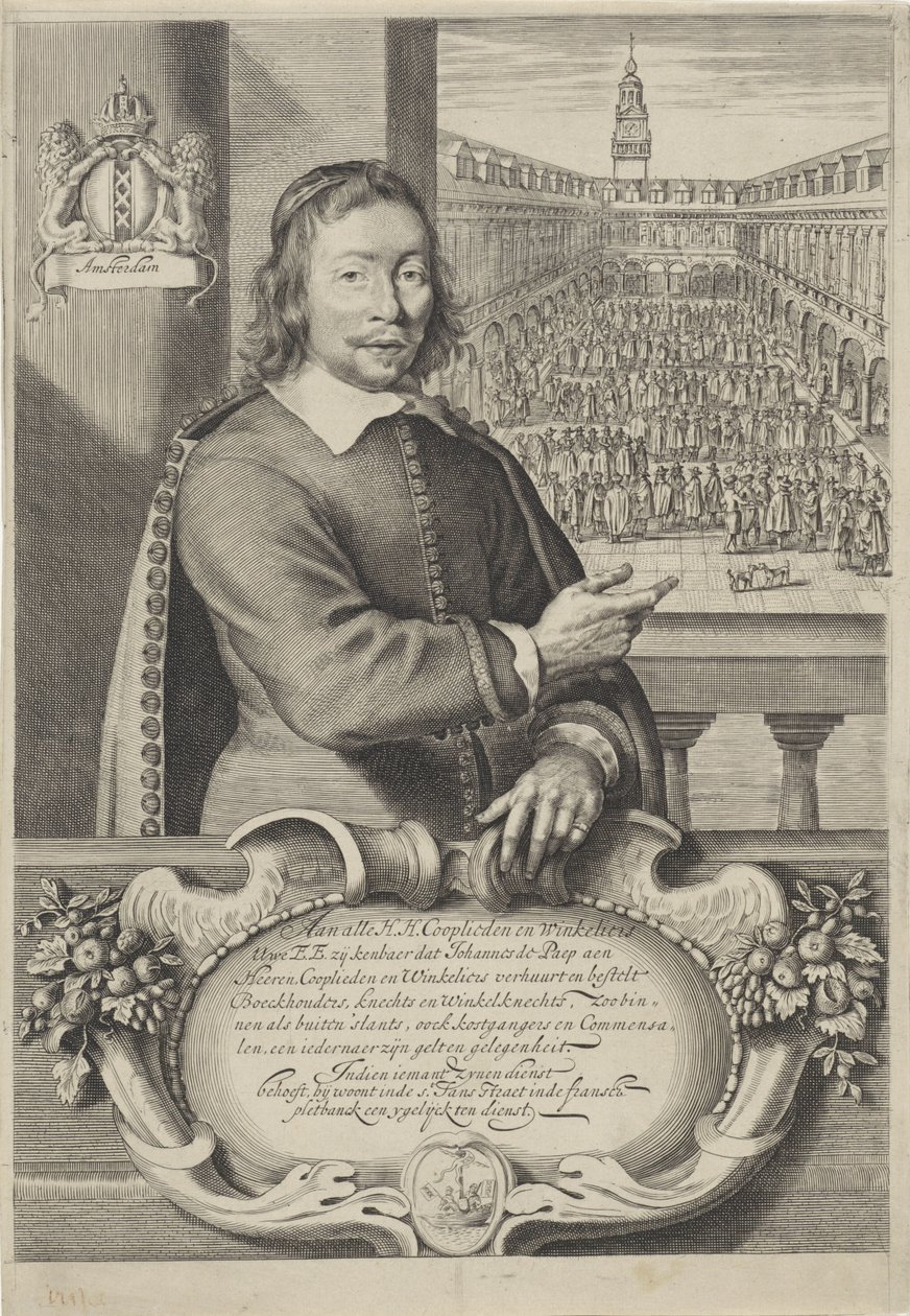 Visitkort av Johannes de Paep av Cornelis Visscher (II)