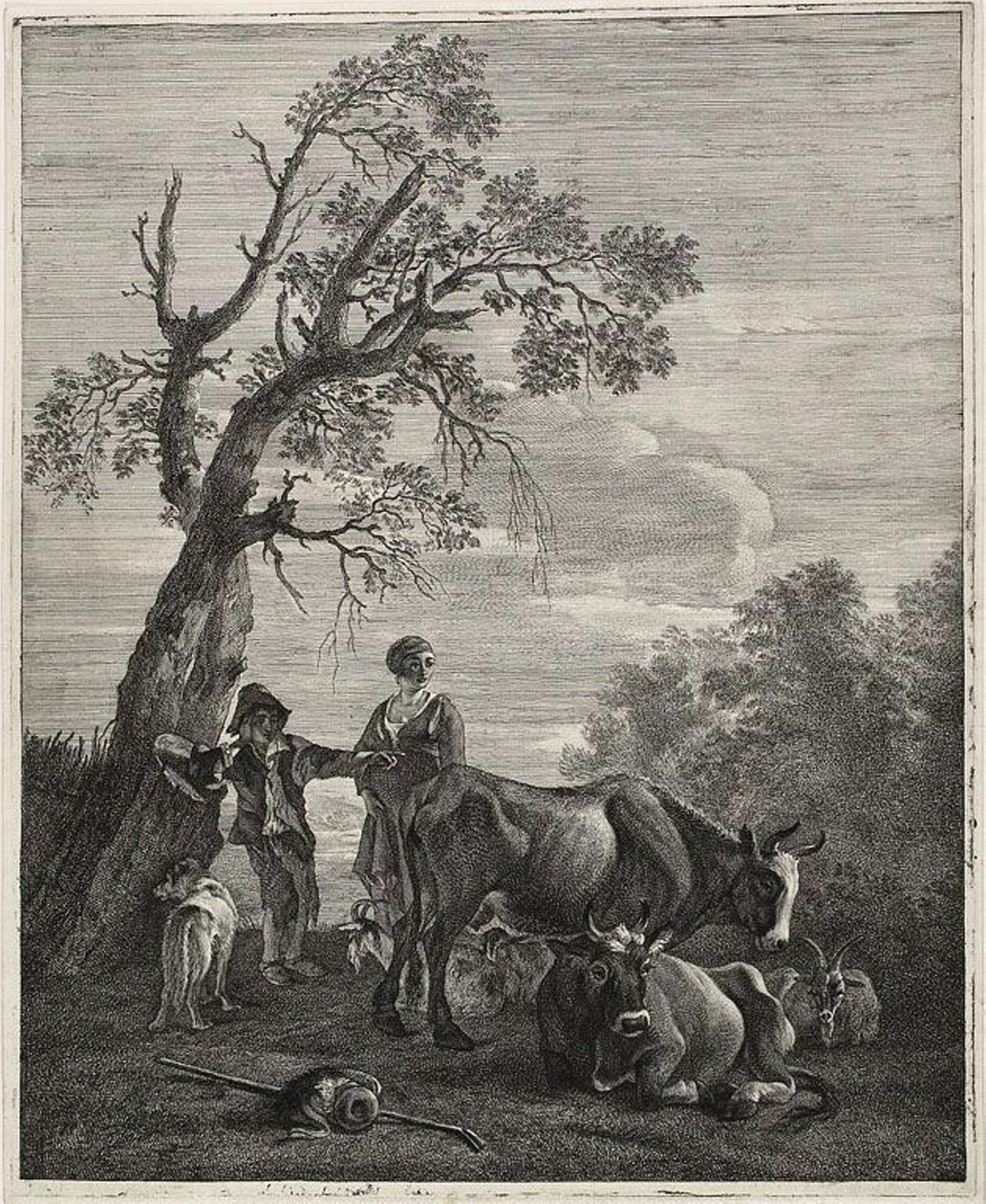 En vilande flock av Cornelis Visscher