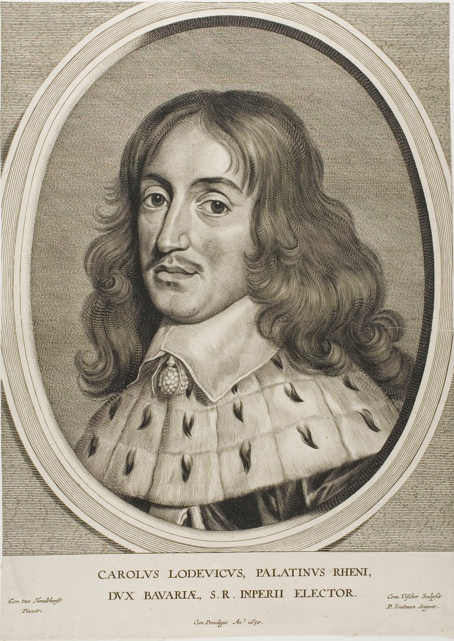 Charles Louis, greve Palatine, från Effigies Variae av Cornelis Visscher