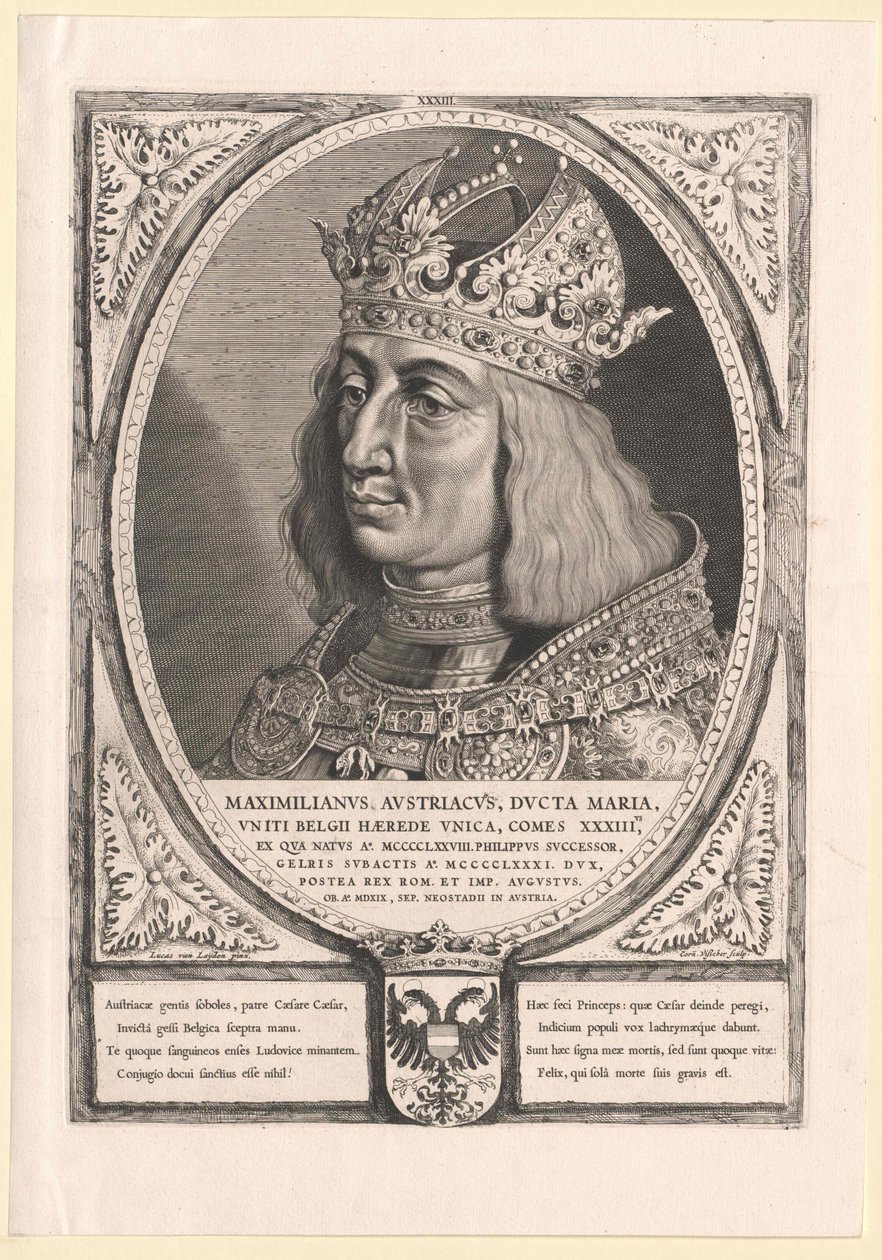 Heliga romerska kejsaren Maximilian I (tryck) av Cornelis Visscher