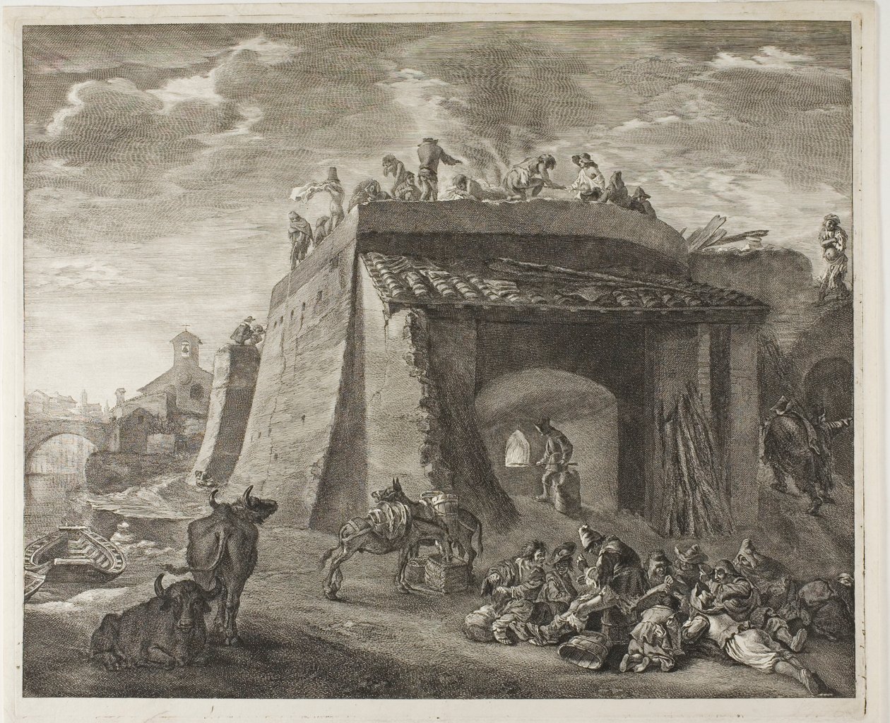 Lime-Kiln, från Cabinet Reynst av Cornelis Visscher