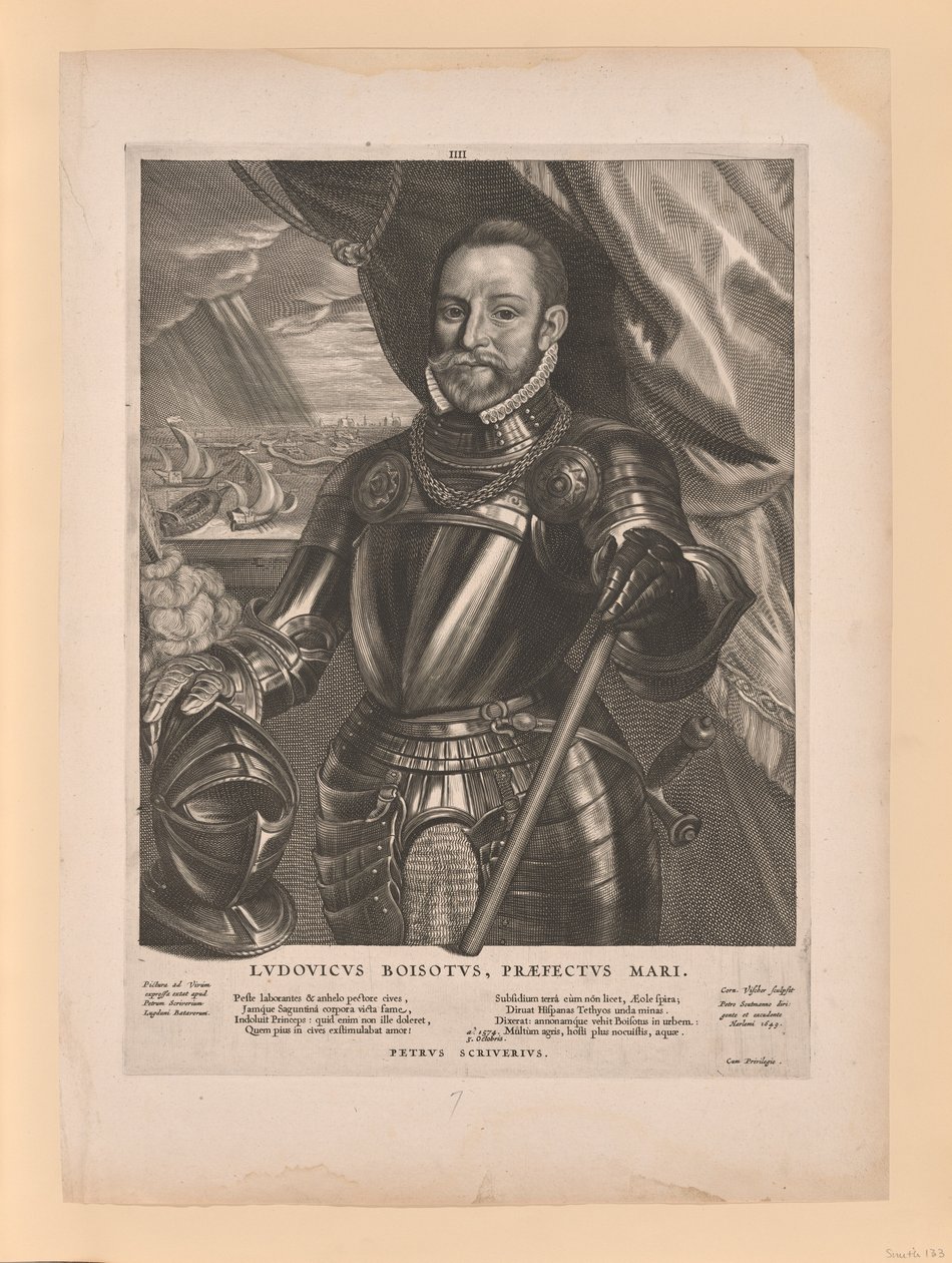 Louis av Boisot, amiral av Zeeland, från Quatuor Personae av Cornelis Visscher