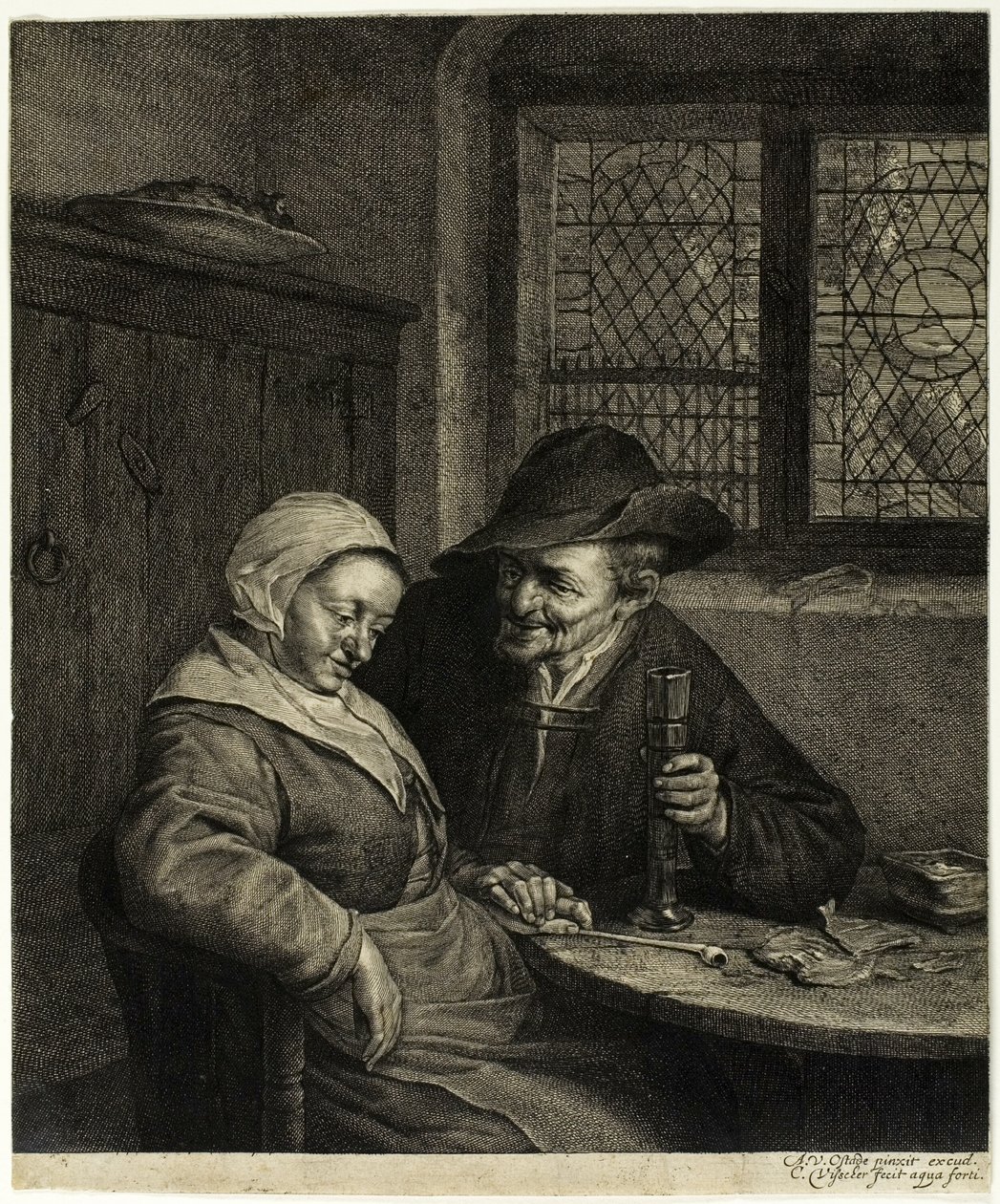 Gammal man och kvinna av Cornelis Visscher