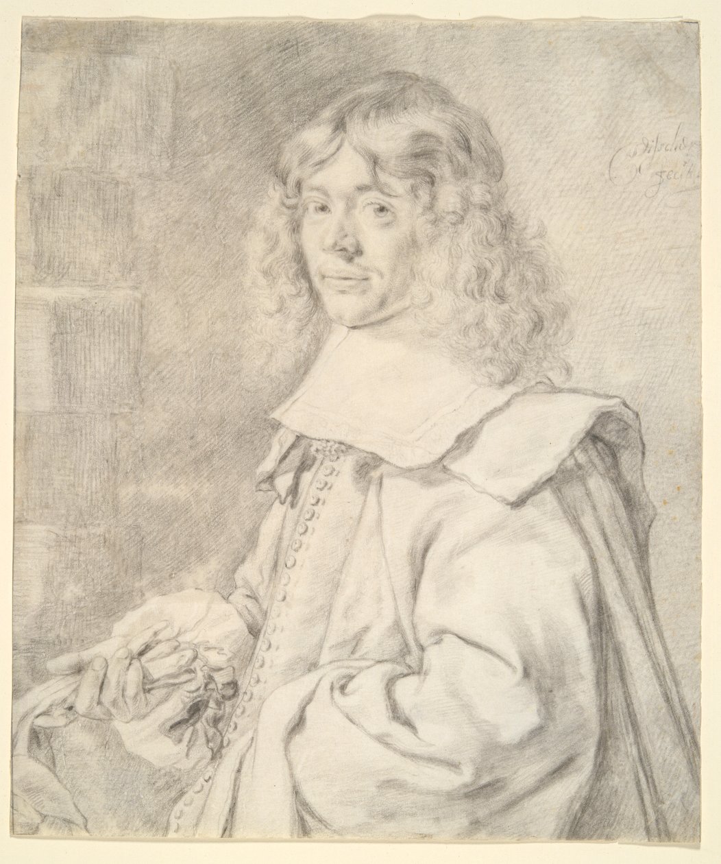 Porträtt av en ung man av Cornelis Visscher