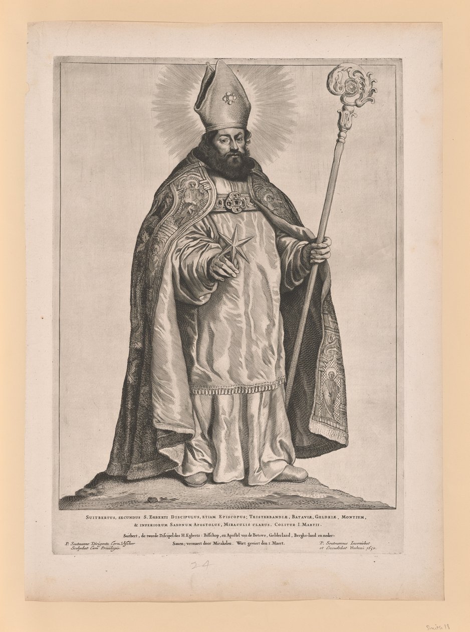 Sankt Fredrik av Utrecht, från Helgon i norra och södra Nederländerna av Cornelis Visscher