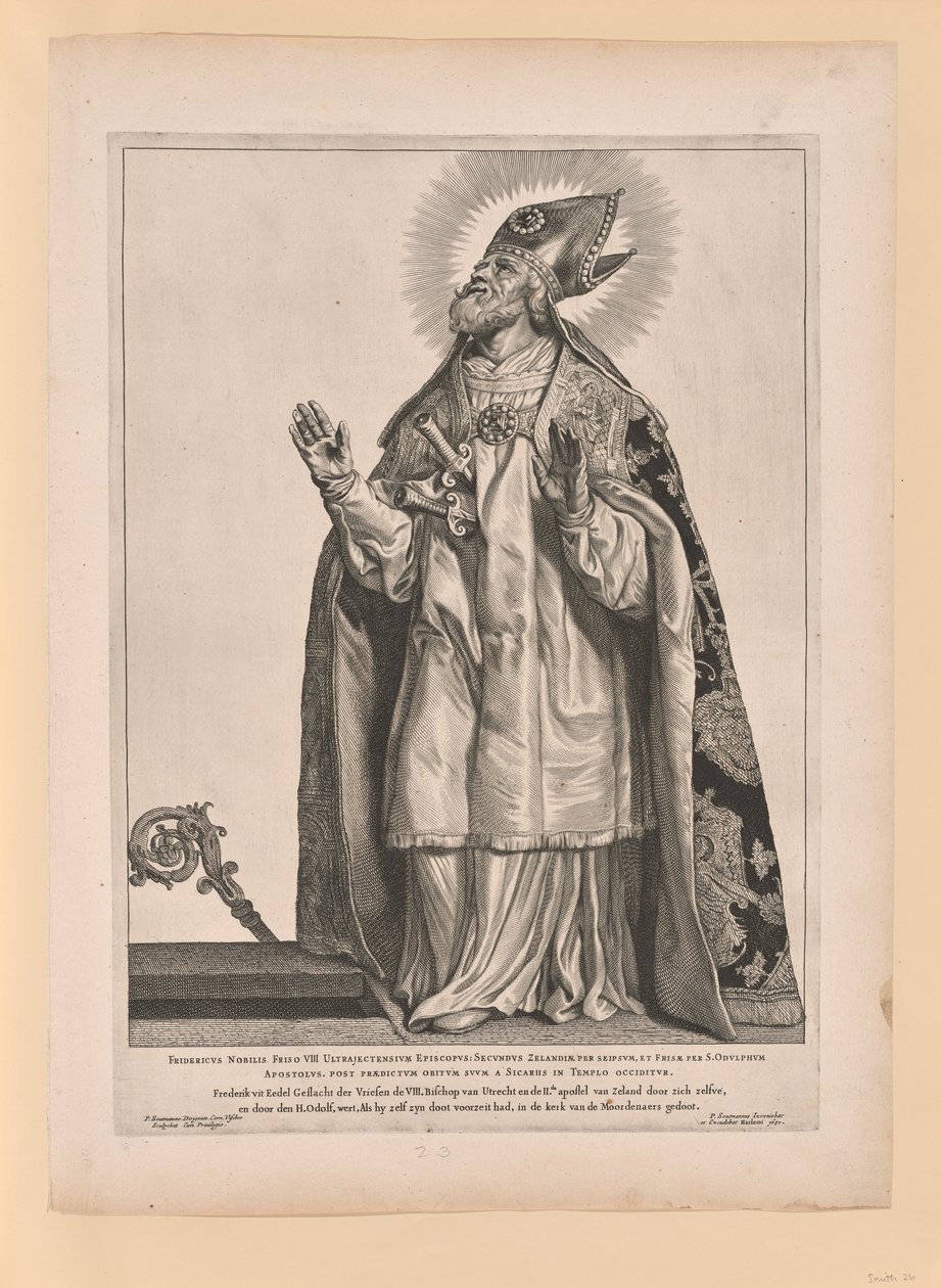 Sankt Gregorius av Utrecht, från Helgon i norra och södra Nederländerna av Cornelis Visscher