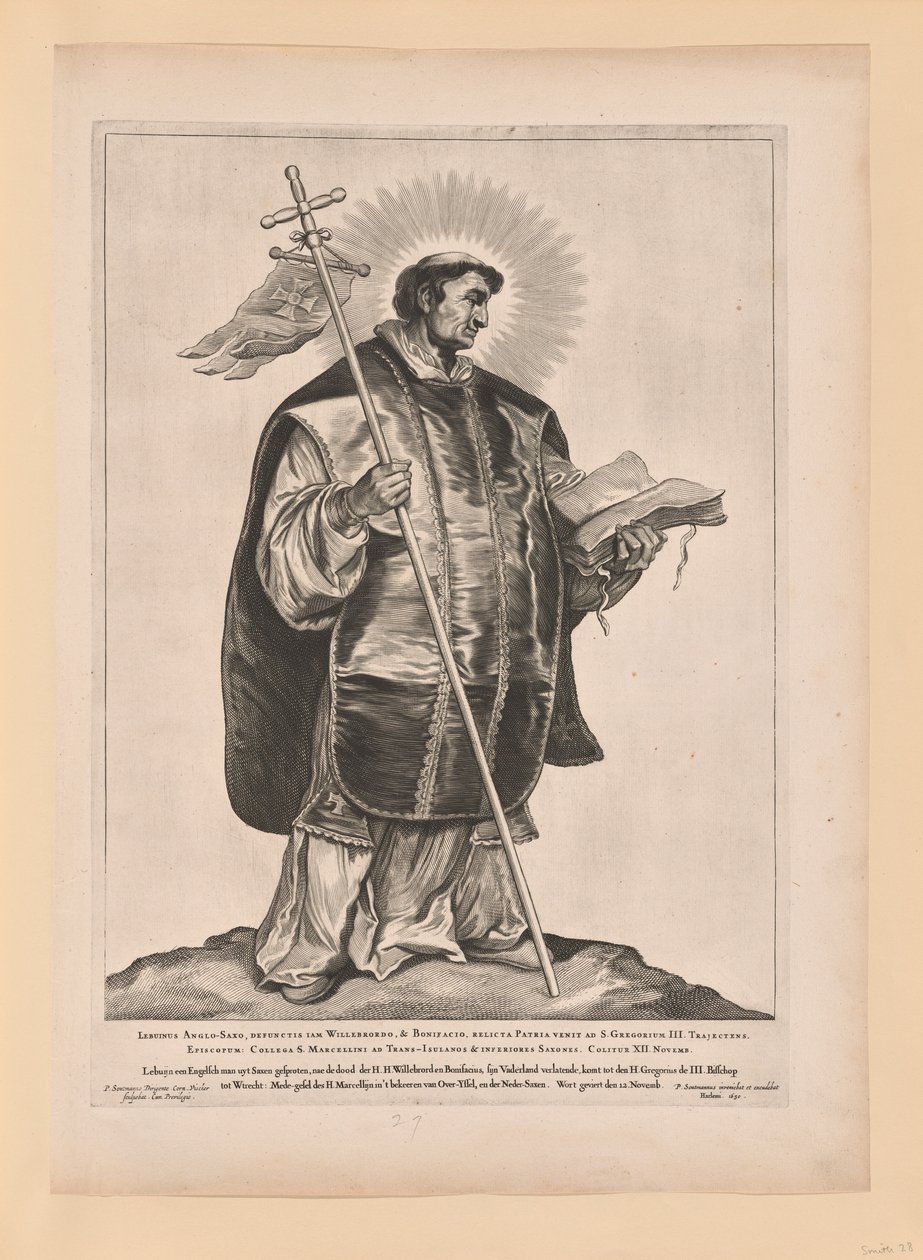 Saint Marcellinus, från Helgon i norra och södra Nederländerna av Cornelis Visscher
