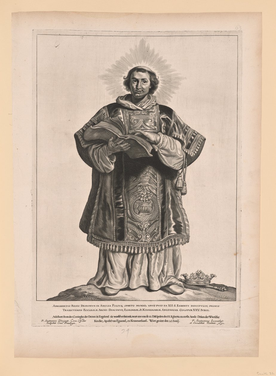 Saint Werenfridus, från Helgon i norra och södra Nederländerna av Cornelis Visscher