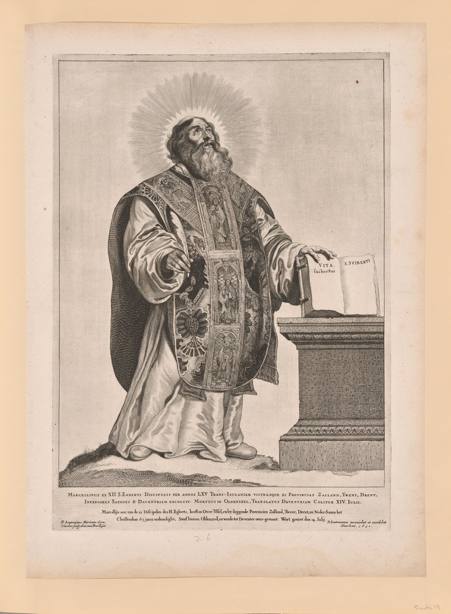 Saint Wulfram, från Helgon i norra och södra Nederländerna av Cornelis Visscher