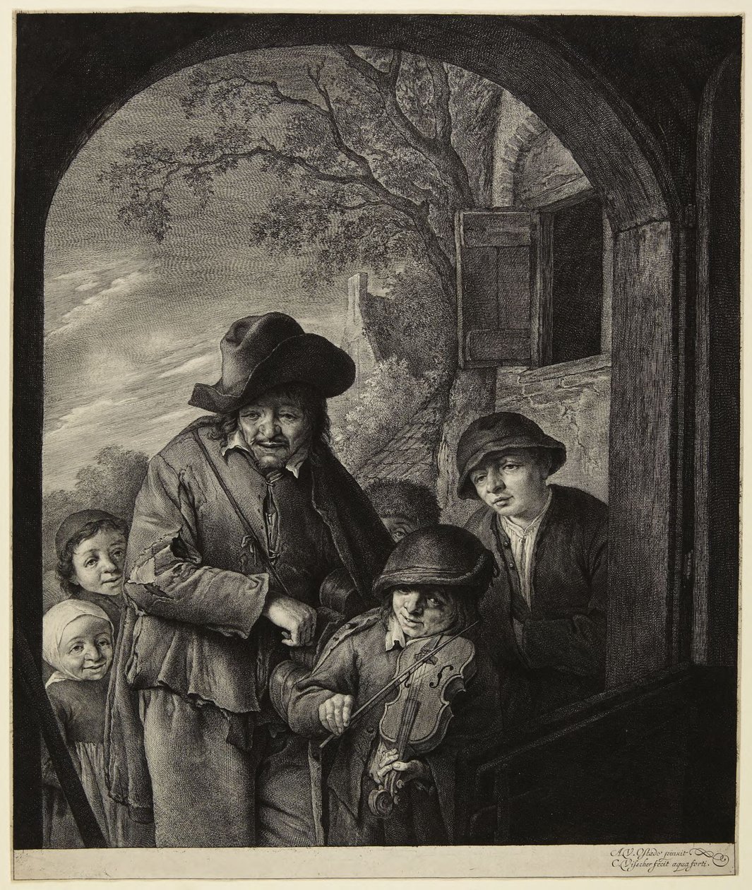 De resande musikerna av Cornelis Visscher