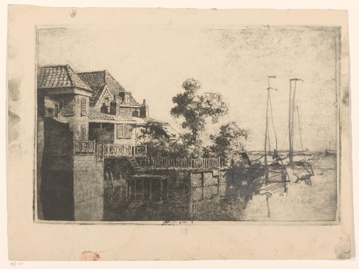 Hus på vattnet av Cornelis Vreedenburgh