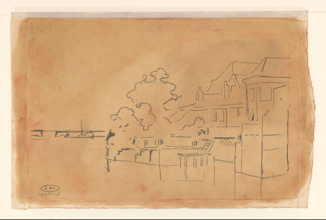 Haus am Wasser av Cornelis Vreedenburgh