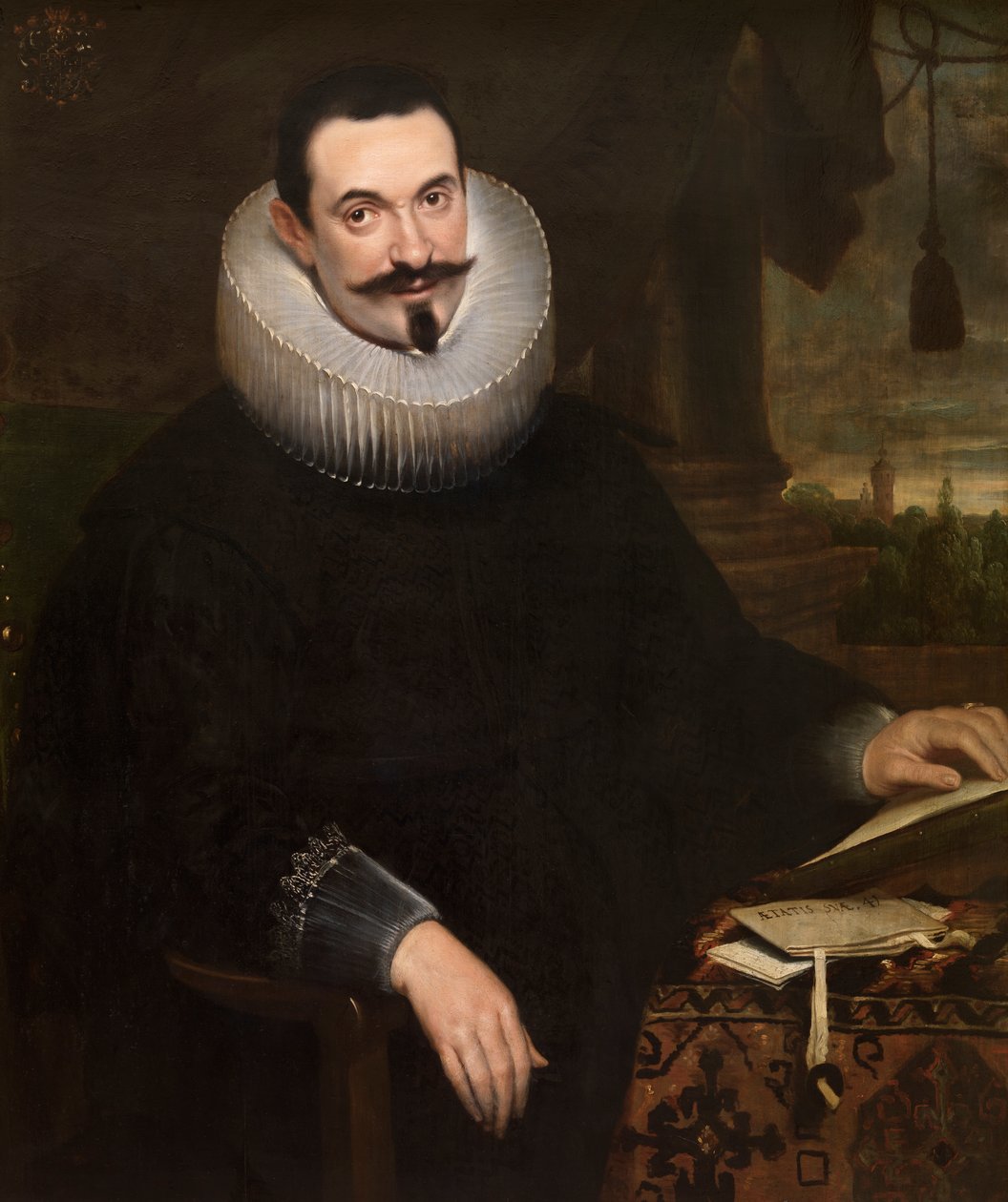 Barthel van den Berghe, Notarie (olja på duk) (par till 471108) av Cornelis de (attr. to) Vos
