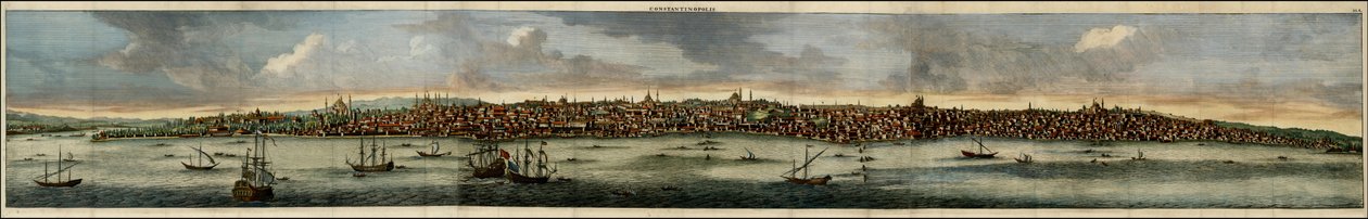 1698 års kolorerade vy över Konstantinopel av Cornelis De Bruyn av Cornelis de Bruijn