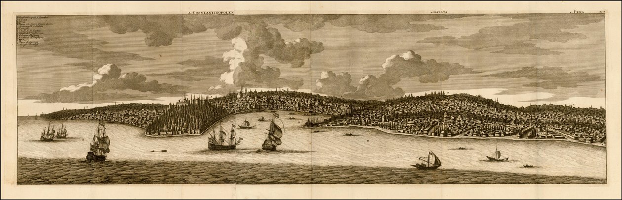 1698 års vy över Konstantinopel av Cornelis De Bruyn av Cornelis de Bruijn