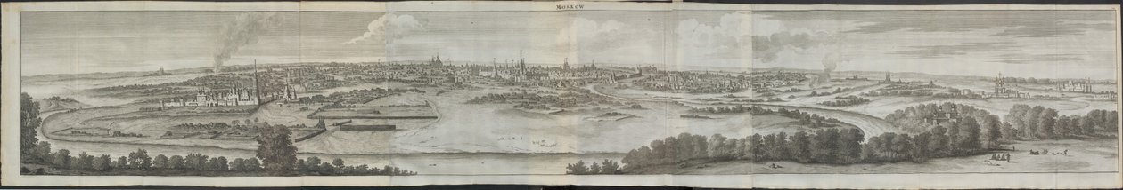 Moskva Från: Travels Across Moscow, 1711 av Cornelis de Bruijn