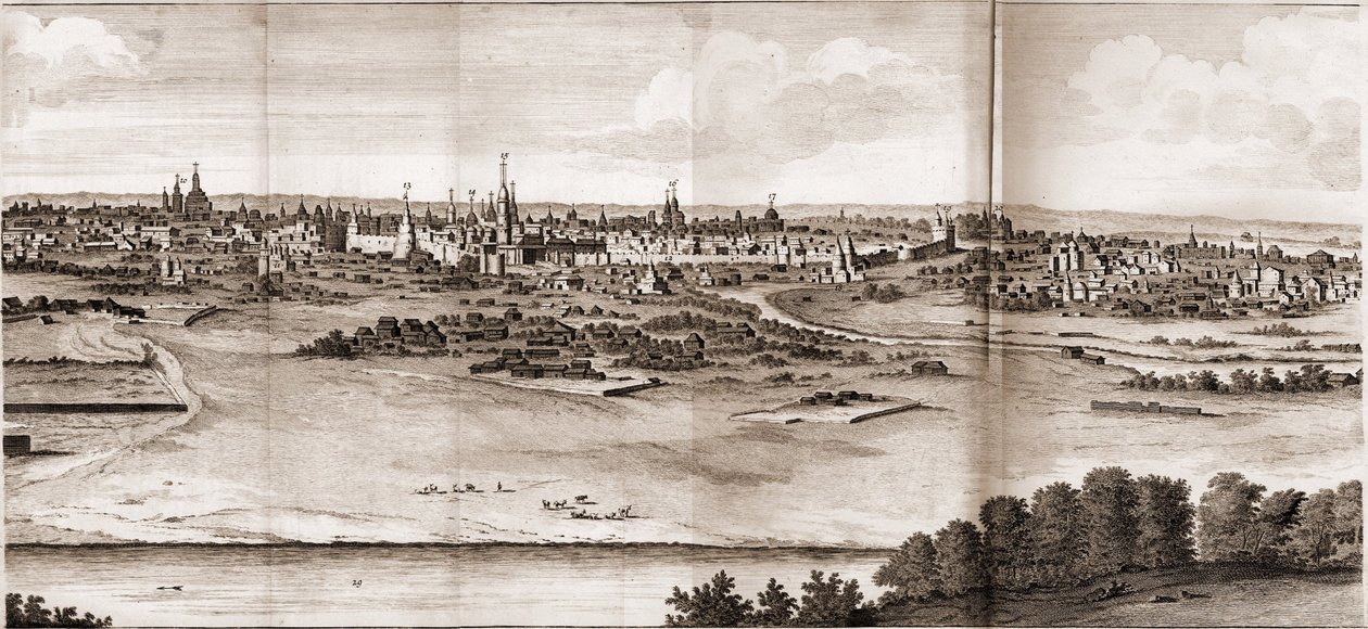 Moskva Från: Reser genom Muscovy, Persien och de orientaliska indexen av Cornelis de Bruijn