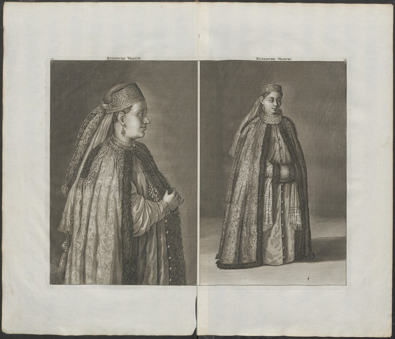 Rysk kvinna Från: Reser tvärs över Moskva, 1711 av Cornelis de Bruijn