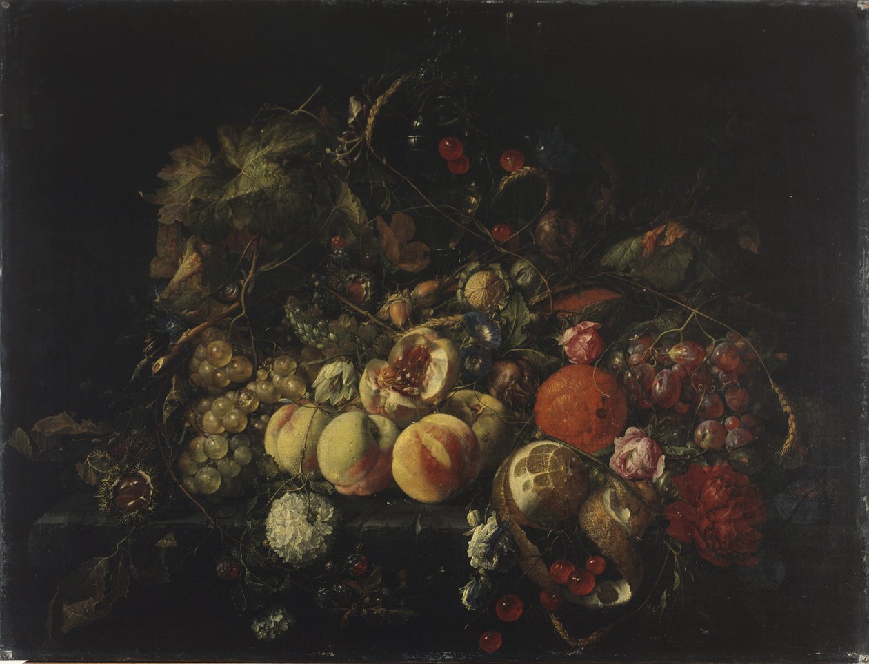 Stilleben med blommor och frukter av Cornelis de Heem