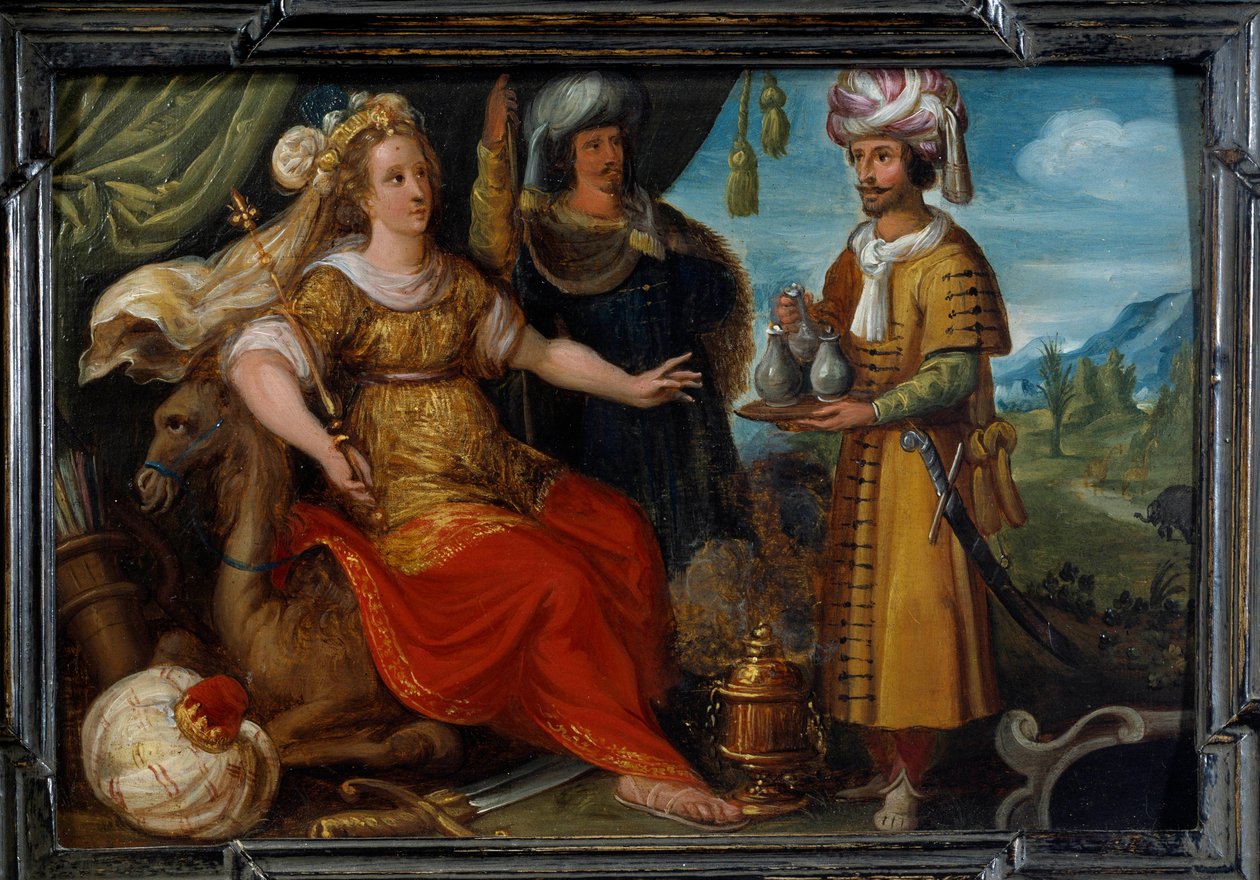 Fyra delar av världen: Asien. Målning av Cornelis De Baellieur (1607-1671), flamländsk skola av Cornelis de I Baellieur