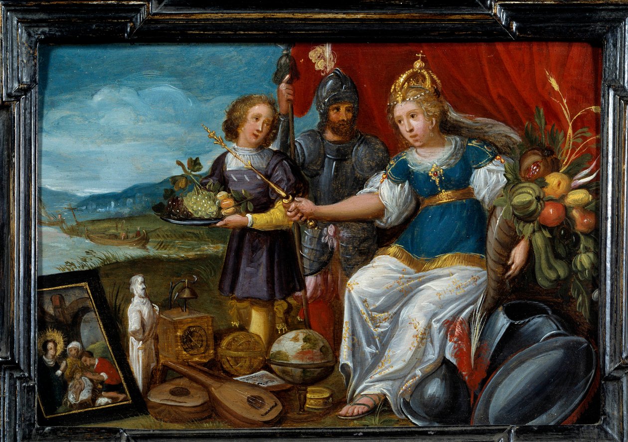 Fyra delar av världen: Europa. Målning av Cornelis De Baellieur (1607-1671), flamländsk skola av Cornelis de I Baellieur