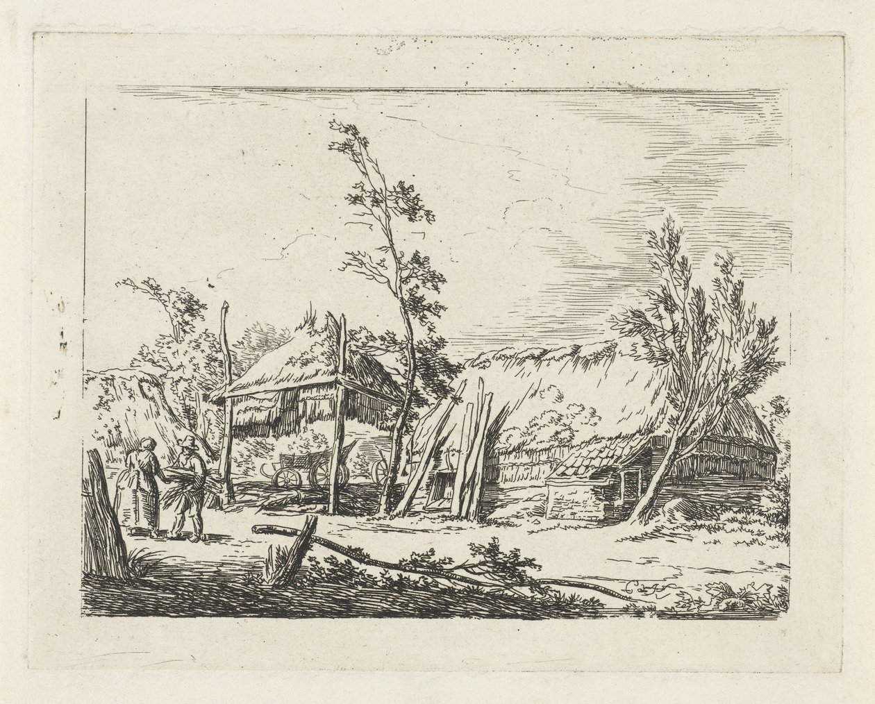 Gård med höstack av Cornelis de Kruyff