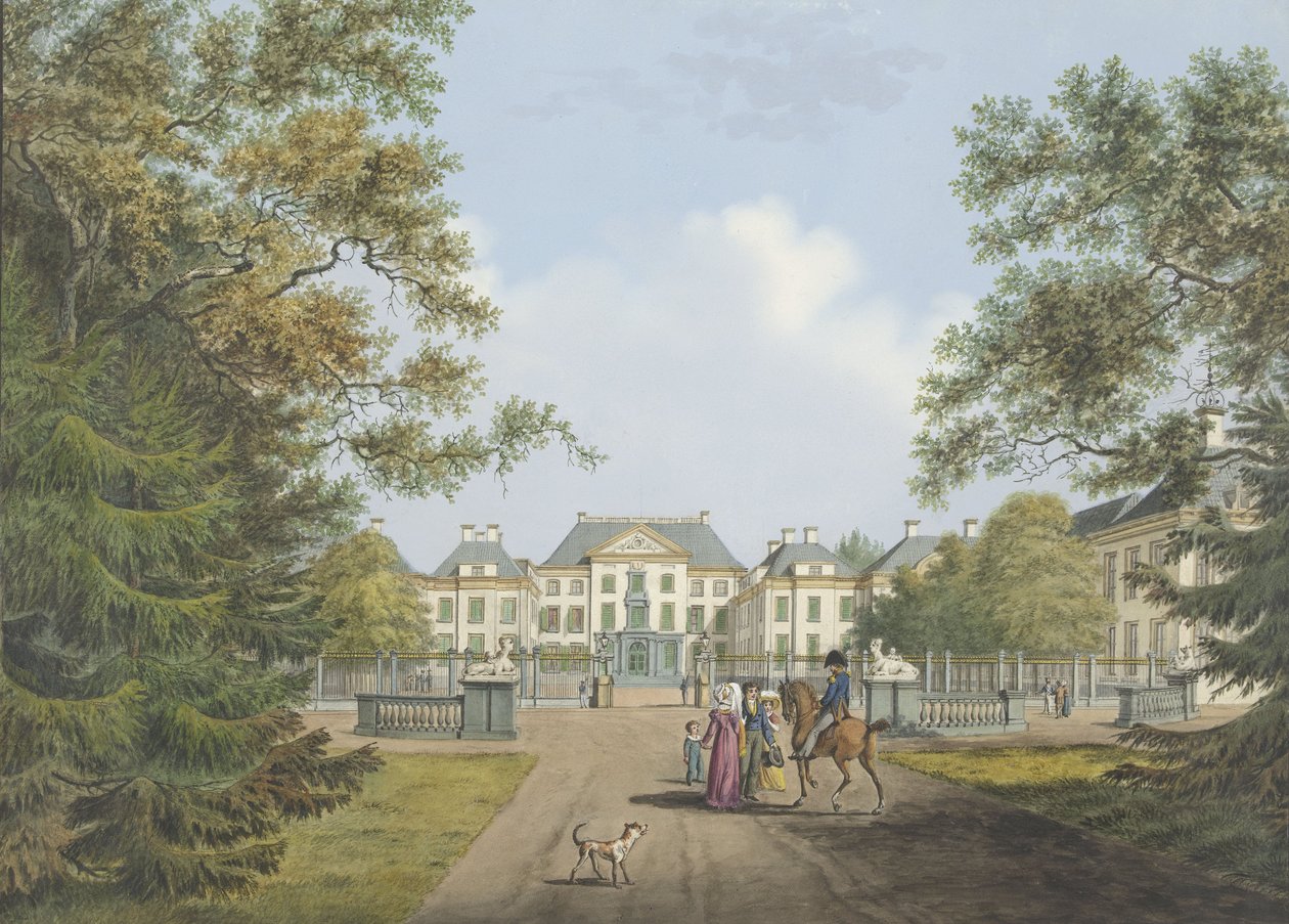 Utsikt över Het Loo-palatset av Cornelis de Kruyff