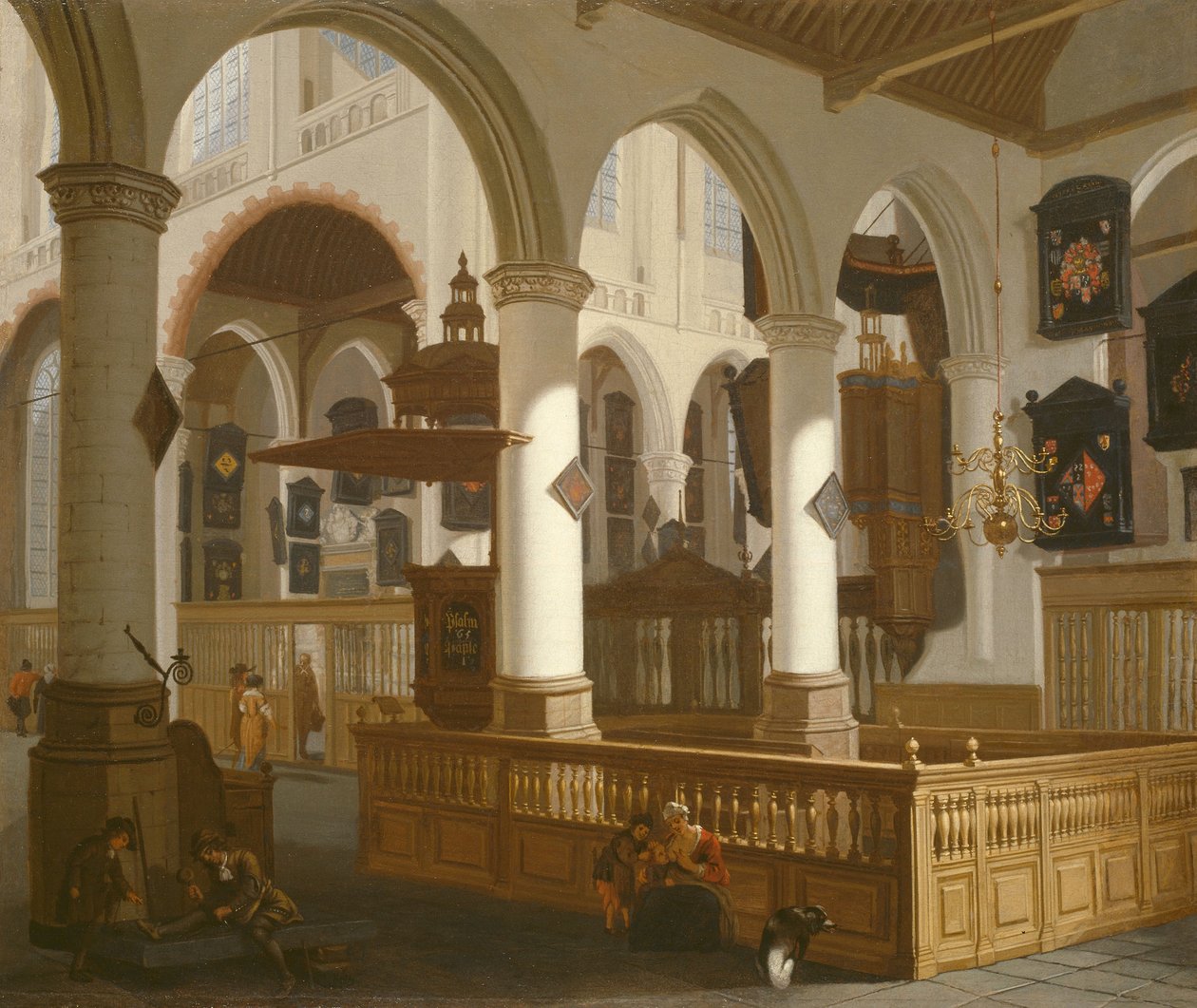 Gamla kyrkan, Delft av Cornelis de Man