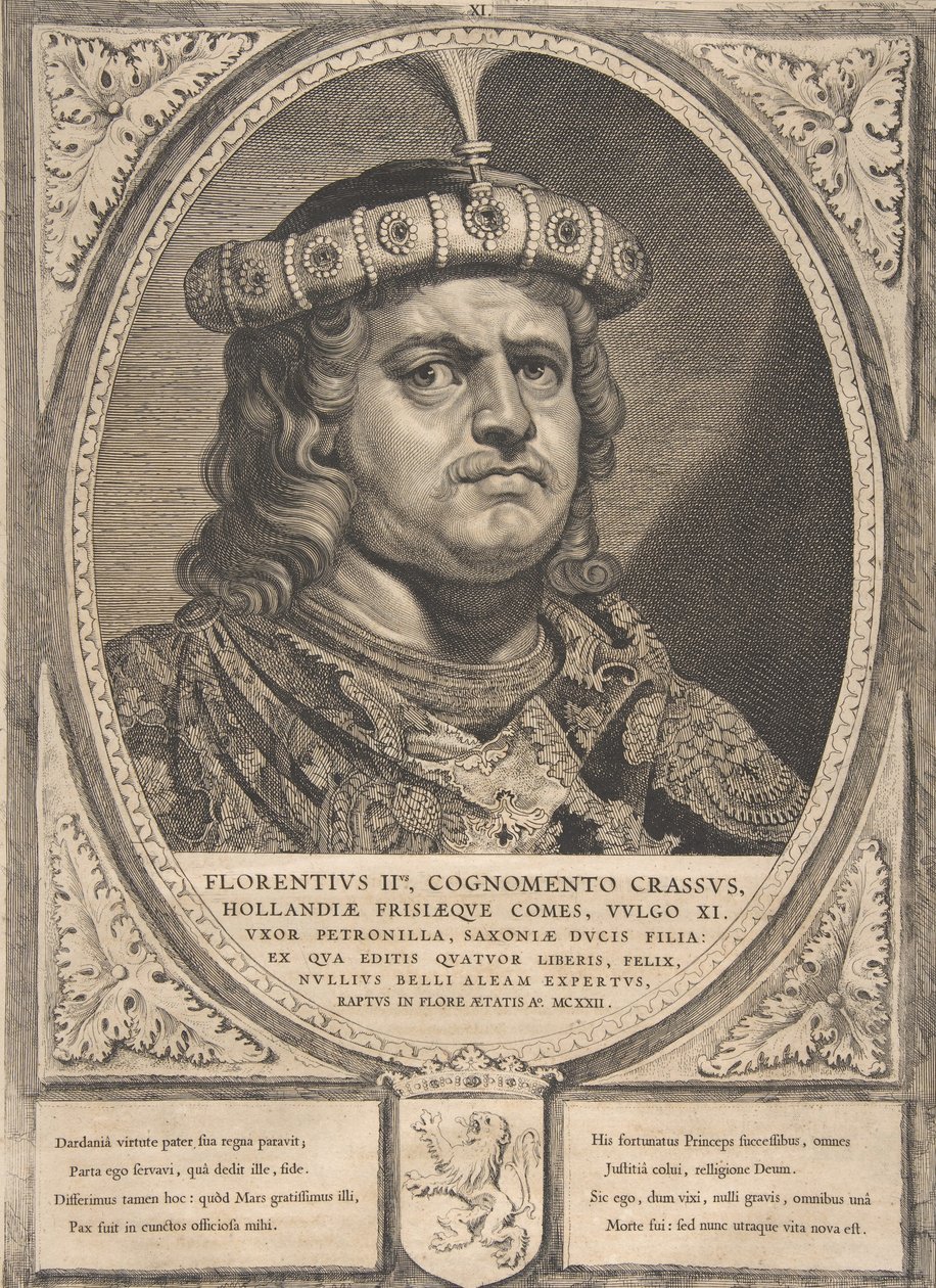 Floris II från serien Grevar och grevinnor av Holland, Zeeland och Västfrisland, av Cornelis de Visscher
